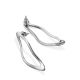 Smooth Stylish Silver Earrings The Liquid, image , picture 4