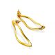Smooth Stylish Gold Plated Silver Earrings The Liquid, image , picture 4