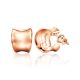 Rose Plated Sterling Silver Creole Stud Hoop Earrings The Liquid, image , picture 4