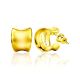 ​Gold-plated sterling silver creole stud hoop earrings The Liquid, image , picture 4