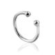 Minimalist Design Silver Ear Cuff The Liquid, image 