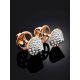 Conical Design Gold Crystal Stud Earrings The Roxy, image , picture 2