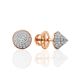 Conical Design Gold Crystal Stud Earrings The Roxy, image 