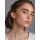 Medium Size Gold Topaz Hoop Earrings, image , picture 3
