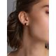 Geometric Gold Crystal Stud Earrings The Roxy, image , picture 3