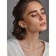 Geometric Gold Crystal Stud Earrings The Roxy, image , picture 4