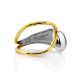 Stunning Two-Tone Silver Ring The Liquid, Ring Size: Adjustable, image , picture 6