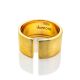 Contemporary Brush Finish Gold Plated Silver Ring The ICONIC, Ring Size: Adjustable, image , picture 5