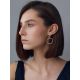 Bicolor Gilded Silver Dangle Hoop Earrings The Sparkling, image , picture 4