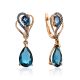 Elegant Gold Topaz Drop Earrings, image 