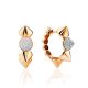 Bold Design Gold Crystal Hoop Earrings The Roxy, image 