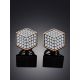 Shimmering Gold Crystal Stud Earrings The Roxy, image , picture 2