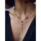 Refined Silver Beaded Tie Necklace The Sparkling, image , picture 3