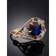 Shimmering Gold Sapphire Crystal Ring, Ring Size: 9.5 / 19.5, image , picture 2