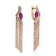 Glam Style Gold Ruby Corundum Earrings, image 