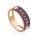 Chic Gold Amethyst Band Ring, Ring Size: 9.5 / 19.5, image 