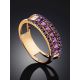 Chic Gold Amethyst Band Ring, Ring Size: 9.5 / 19.5, image , picture 2