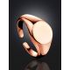 Trendy Rose Plated Silver Signet Ring The ICONIC, Ring Size: Adjustable, image , picture 2