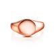 Trendy Rose Plated Silver Signet Ring The ICONIC, Ring Size: Adjustable, image , picture 3
