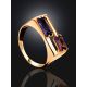 Geometric Deisgn Gold Alexandrite Ring, Ring Size: 7 / 17.5, image , picture 2