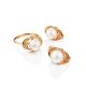 Classy Gold Pearl Earrings, image , picture 4