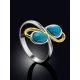 Refined Silver Turquoise Ring, Ring Size: 8.5 / 18.5, image , picture 2