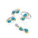 Infinity Motif Siver Turquoise Pendant, image , picture 5