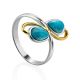Refined Silver Turquoise Ring, Ring Size: 6.5 / 17, image 