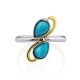 Refined Silver Turquoise Ring, Ring Size: 7 / 17.5, image , picture 4