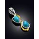 Infinity Motif Siver Turquoise Pendant, image , picture 2
