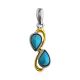 Infinity Motif Siver Turquoise Pendant, image 