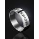 Stylish Silver Engraved Ring, Ring Size: 6 / 16.5, image , picture 2