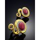 Bright Gilded Silver Rhodonite Earrings, image , picture 2