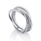 Multi Band Silver Ring The Silk, Ring Size: 8 / 18, image 