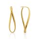 Fashionable Swirling Design Gilded Silver Earrings The Silk, image 