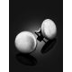 Classy Matte Silver Stud Earrings The Silk, image , picture 2
