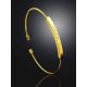 Sentimental Gilded Silver Engraved Cuff Bracelet The Silk, image , picture 2