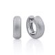 Chunky Matte Silver Hoop Earrings The Silk, image 