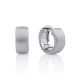 Stylish Textured Silver Hoop Earrings The Silk, image 