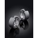 Stylish Textured Silver Hoop Earrings The Silk, image , picture 2