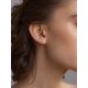 Asymmetric Gilded Silver Stud Earrings "Kiss", image , picture 3