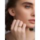 Refined Gilded Silver Crystal Ring, Ring Size: 6 / 16.5, image , picture 3