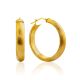 Matte Finish Gilded Silver Hoop Earrings The Silk, image 