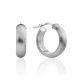 Versatile Matt Silver Hoop Earrings The Silk, image 