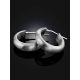 Versatile Matt Silver Hoop Earrings The Silk, image , picture 2