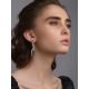 Glossy Swirling Silver Hoop Earrings The Silk, image , picture 3