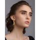 Sculptural Design Gilded Silver Hoop Earrings The Silk, image , picture 5