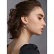 Fashionable Matte Silver Hoop Earrings The Silk, image , picture 3