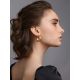 Matte Finish Gilded Silver Hoop Earrings The Silk, image , picture 3