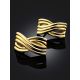 Intertwined Design Gilded Silver Earrings, image , picture 2